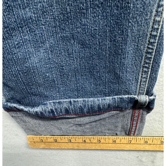 Non Stop Womens Mid-Rise Cuffed Denim Capris Size 9 Jonstop Brand Stretchy Blend - Picture 10 of 11